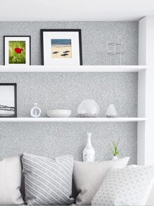 1pc Glitter Wall Paper - Silver - View 4