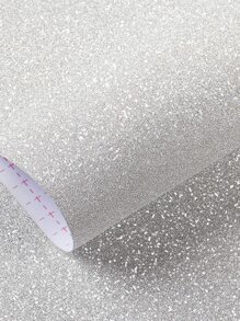 1pc Glitter Wall Paper - Silver - View 1