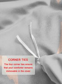 Halloween Pattern Duvet Cover Without Filler - Multicolor - View 4