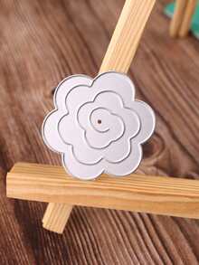 1入組鐵質切割模具家用花卉設計DIY蝕刻模板工藝模具 - 銀色 - 查看 4