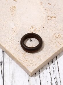 1入組休閒極簡風格圓環適合女士日常裝飾 - 棕色 - 查看 3