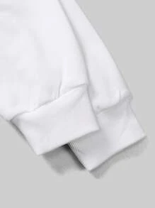 Tay Mills Áo nỉ hở vai họa tiết hình nghệ sĩ - trắng - Xem 6