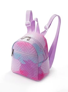 1 Balo mini chần bông PU nhiều màu sắc cầu vồng dành cho nữ Balo đi bộ đường dài Balo du lịch nhỏ đựng đồ - Nhiều màu - Xem 3