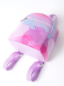 1 Balo mini chần bông PU nhiều màu sắc cầu vồng dành cho nữ Balo đi bộ đường dài Balo du lịch nhỏ đựng đồ - Nhiều màu - Xem 6