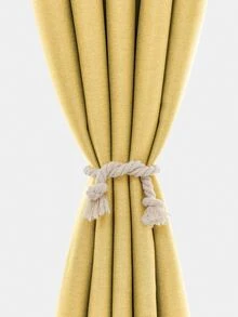 Solid Color Single Panel Blackout Curtain - Yellow - View 6