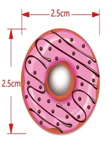 500pcs Baking Donuts Diy Stickers, Round Adhesive Labels - Multicolor - View 4