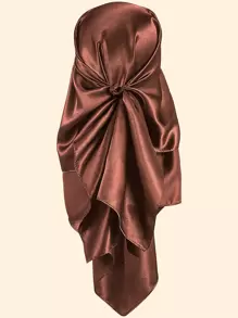 Knot Decor Head Wrap - Coffee Brown - View 1