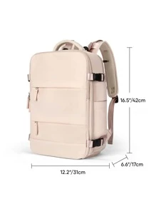 Women's Travel Backpack, Casual Weekend Bag With Laptop Compartment, Lightweight And Large Capacity, Suitable For Short Trips, Business Trips, And College Students - Beige - View 6