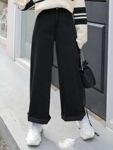 DAZY بنطلون جينز بقصة واسعة وجيوب تفصيلية رمضان