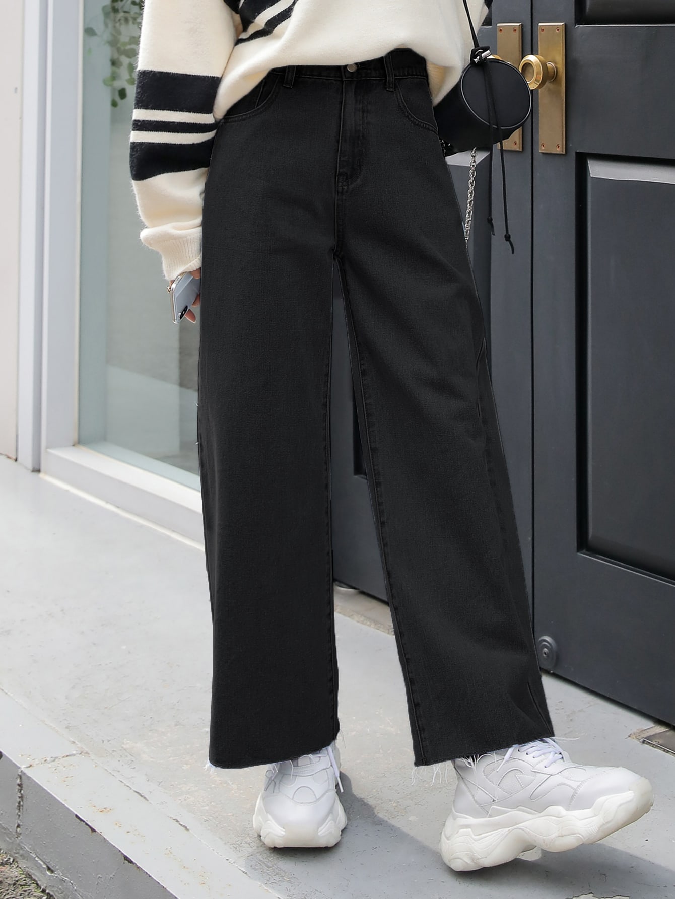 DAZY بنطلون جينز بقصة واسعة وجيوب تفصيلية رمضان