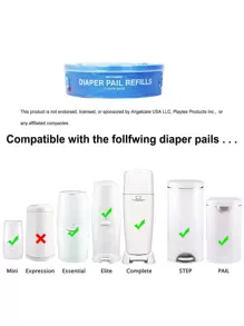 1pc Baby Diaper Trash Bagbaby Shower Family Decorations Gifts - Blue - View 6