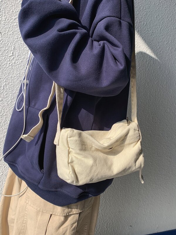 Women's Messenger Bag Solid Color Mini Casual Satchel Bag Mobile Phone Bag Crossbody Shoulder Bag Suitable For Outdoor Travel Lightweight,Business Casual Minimalist Canvas Hobo Bag For Teen Girls Women College Students,Rookies & White-collar Workers Perfect for Office,College,Work ,Business,Commute