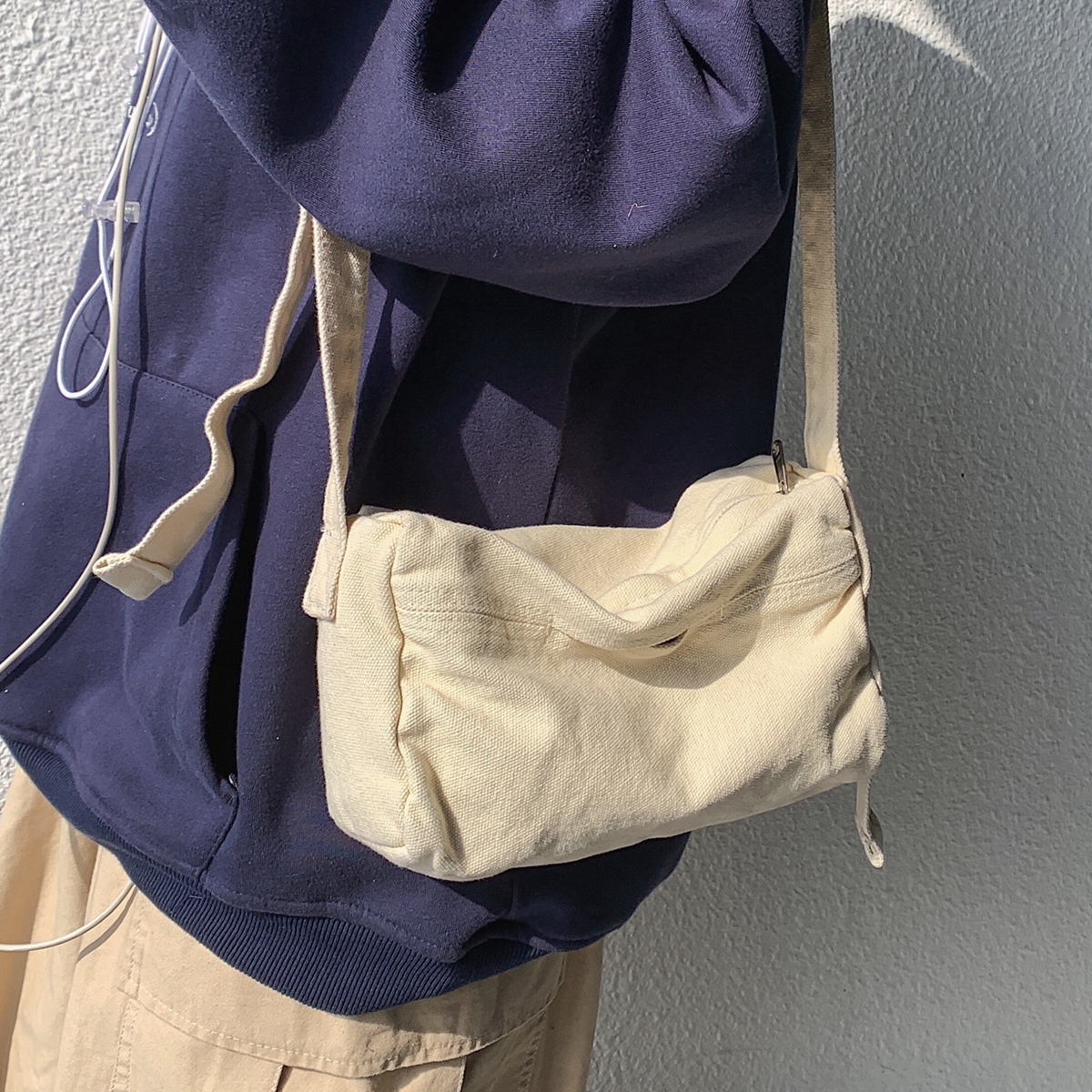 Women's Messenger Bag Solid Color Mini Casual Satchel Bag Mobile Phone Bag Crossbody Shoulder Bag Suitable For Outdoor Travel Lightweight,Business Casual Minimalist Canvas Hobo Bag For Teen Girls Women College Students,Rookies & White-collar Workers Perfect for Office,College,Work ,Business,Commute
