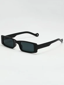 Hombres Gafas de moda de marco cuadrado - Negro - Ver 1