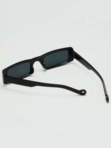 Hombres Gafas de moda de marco cuadrado - Negro - Ver 4