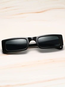 Hombres Gafas de moda de marco cuadrado - Negro - Ver 6