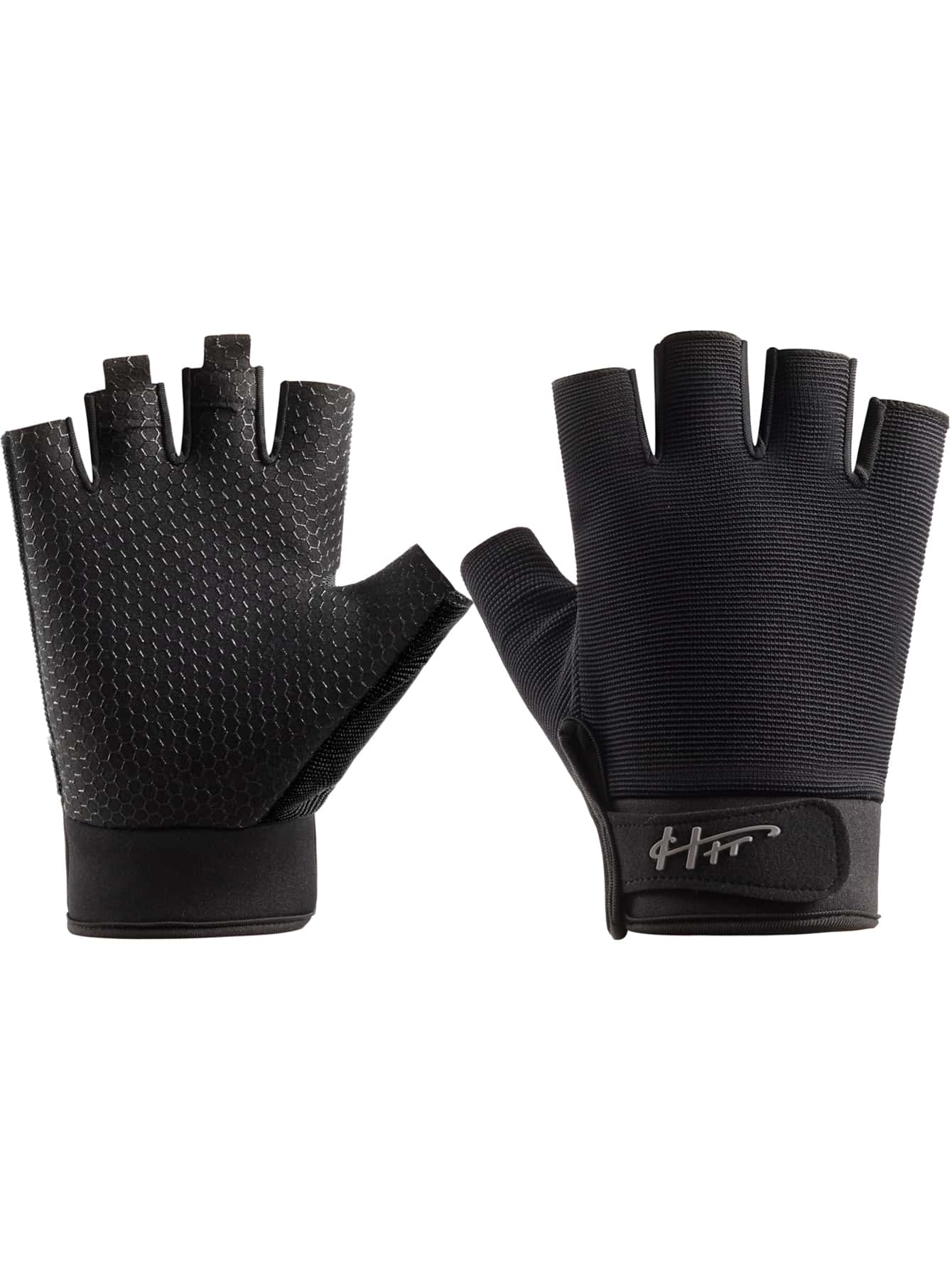 1pair Non-Slip Half-Finger Cycling Gloves,Suitable For Cycling,Riding Motorcycle And Skiing,Black Gloves - Black - View 1