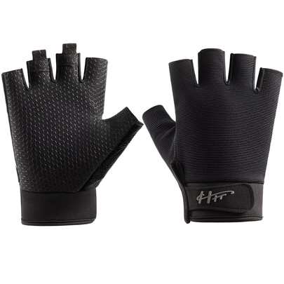 1pair Non-Slip Half-Finger Cycling Gloves,Suitable For Cycling,Riding Motorcycle And Skiing,Black Gloves