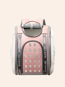 Clear Pet Carrier Bag - Pink - View 2