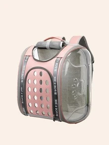 Clear Pet Carrier Bag - Pink - View 5