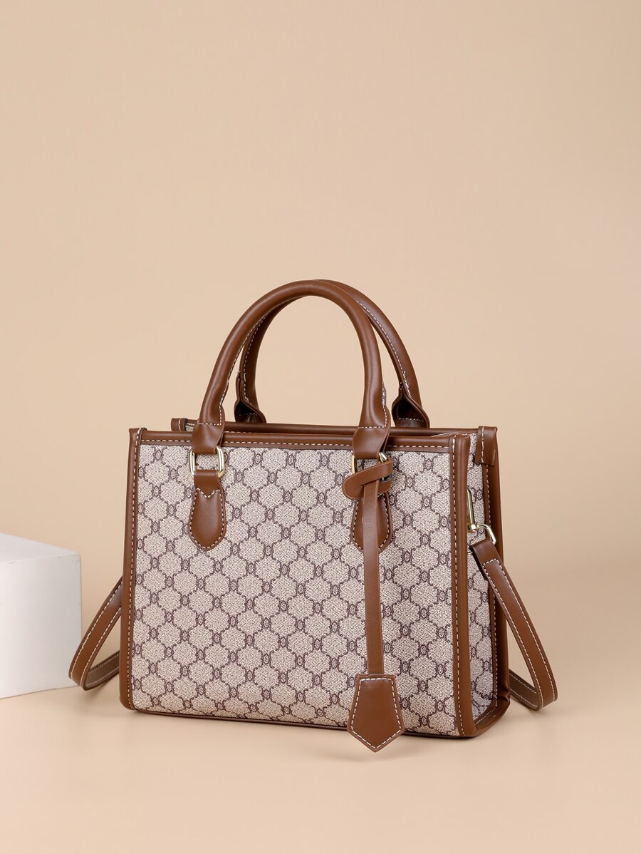 Bolsa cuadrada con estampado - Multicolor - Ver 1