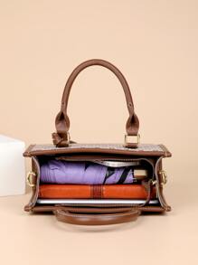 Bolsa cuadrada con estampado - Multicolor - Ver 4