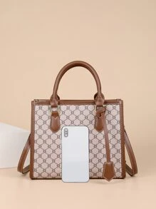 Bolsa cuadrada con estampado - Multicolor - Ver 5