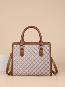 Bolsa cuadrada con estampado - Multicolor - Ver 7