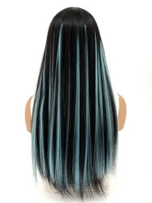 5 cái kẹp trong phần mở rộng tóc tổng hợp dài thẳng - Màu xanh lam - Xem 4