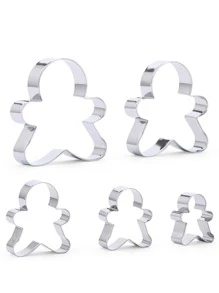 5 chiếc Máy cắt bánh quy thiết kế bánh gừng - Bạc - Xem 2