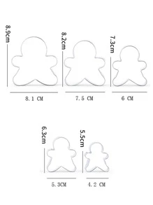 5 chiếc Máy cắt bánh quy thiết kế bánh gừng - Bạc - Xem 3