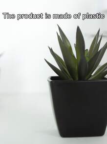 1pc Mini Potted Artificial Succulent Echeveria & Lotus Plant - Multicolor - View 5