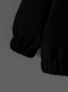 Toddler Boys Reflective Cartoon Graphic Hooded Jacket - Black - View 6