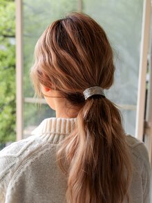 DAZY Goma para pelo rectángulo - Plateado - Ver 5