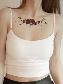 1sheet Rose Pattern Tattoo Sticker - Multicolor - View 4