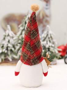 1入組格紋圖案小矮人裝飾用品 - 彩色 - 查看 2