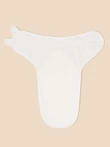 1 pieza Manta de arrullo de bebé de doble capa con estampado de corazones - Blanco - Ver 8