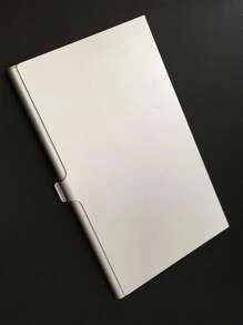 1pc Alloy Card Case - Silver - View 4