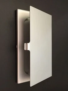 1pc Alloy Card Case - Silver - View 5