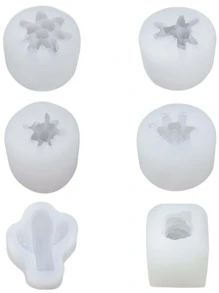 6入組多肉植物設計DIY矽膠模具 - 白色 - 查看 3