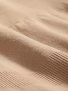 DAZY 加寬腰帶修身短褲 - 駝色 - 查看 3