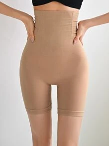DAZY 加寬腰帶修身短褲 - 駝色 - 查看 6