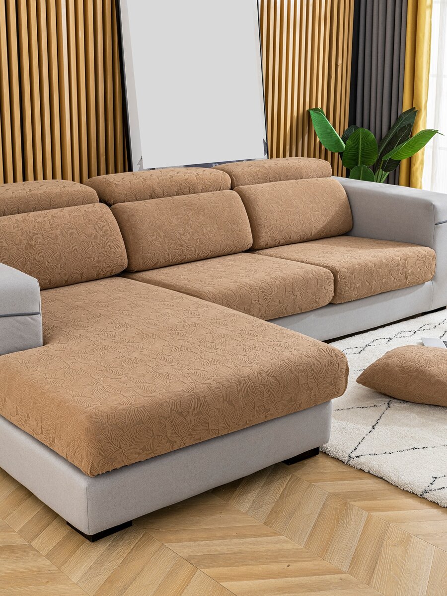 1入組素色沙發巾 - 棕色 - 查看 1