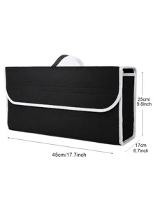 1入組可折疊毛氈車後備箱收納袋 - 黑色 - 查看 3