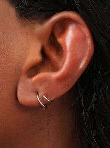 עגילים בעיצוב אביב - כסף - ראה 1