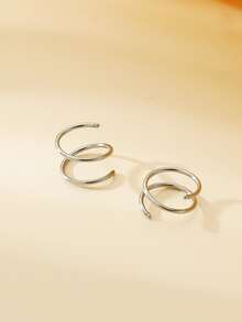 עגילים בעיצוב אביב - כסף - ראה 2