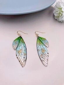 Bông tai hình giọt nước bằng lá vàng - Nhiều màu - Xem 1