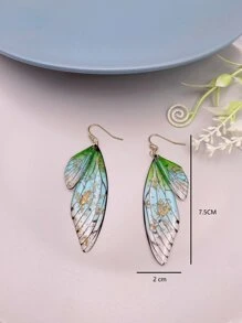 Bông tai hình giọt nước bằng lá vàng - Nhiều màu - Xem 3