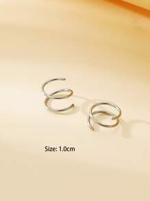 עגילים בעיצוב אביב - כסף - ראה 3