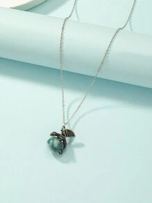 石頭和西部風格龍吊墜項鏈